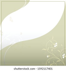 background flowers curve. vector illustration