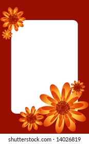 Background with flowers, Illustration, vector, wave