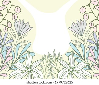 background flowers leaves decoration layout