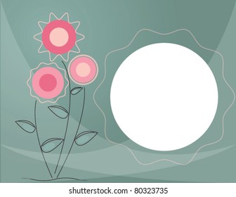 background with flowers and nobody for text