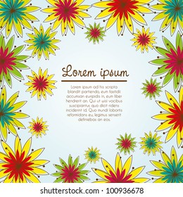 background of flowers on gray, isolated on gray background