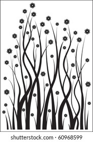 Background of the flowers on a white