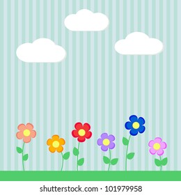 Background with flowers for scrapbook