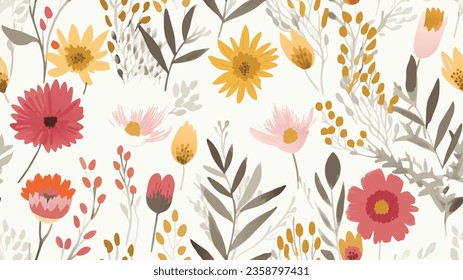 background with flowers, seamless pattern with flowers, floral pattern, pattern with flowers