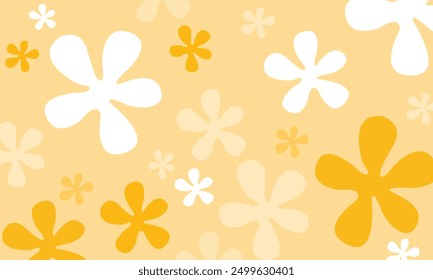 Background of flowers and sky with flower shaped clouds. modern art background template vector element. floral pattern. Background Bikini Atoll