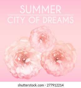 background with flowers summer. stock vector