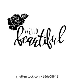 Background with flowers texture, beautiful painted rose vector