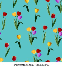 background flowers tulip seamless