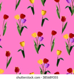 background flowers tulip seamless