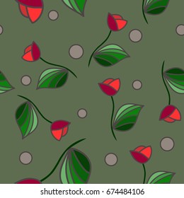 Background flowers tulip, seamless tulip, seamless flowers. Vector