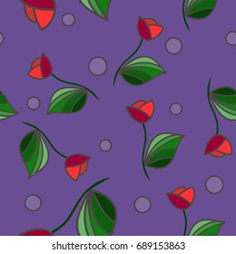 Background flowers tulip, seamless tulip, seamless flowers. Vector
