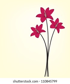 Background with a flowers, vector floral card