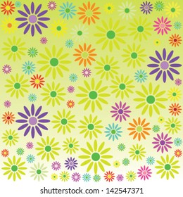 background with flowers vector illustration