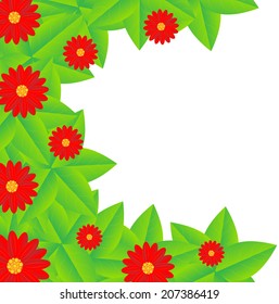 background  with flowers ,  vector  illustration