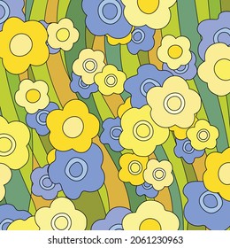 Background with flowers, vector illustration with stylized flowers.