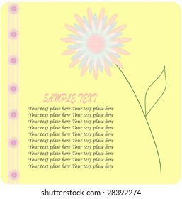 Background with flowers. Vectors illustration