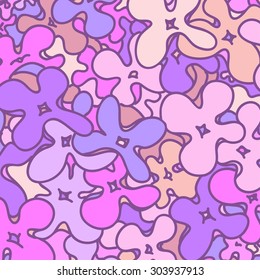 Background with flowers in violet colors. Spring and summer theme of illustration