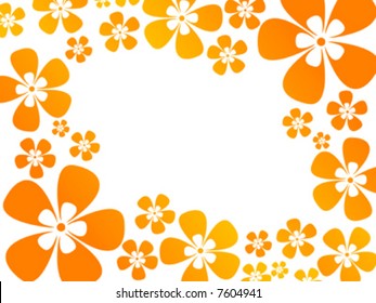 background with flowers in warm colors