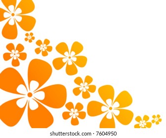 background with flowers in warm colors