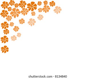background with flowers in warm colors