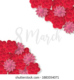 Background flowers women day illlustration , celebration spring 8 march isolated greeting design decoration orifami invitation