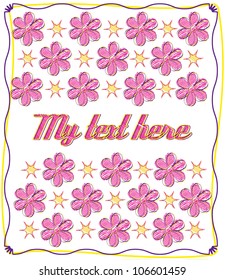 background with flowers and you text