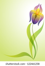 Background with  flower.Vector illustration.