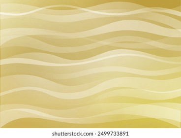 Fondo con líneas fluidas, curvas y Imágenes onduladas, oro