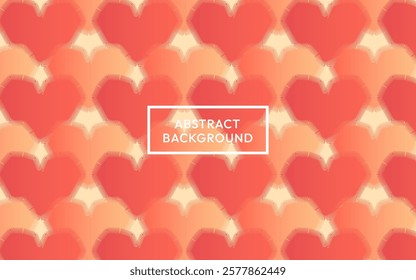 Background of fluffy hearts in vector.