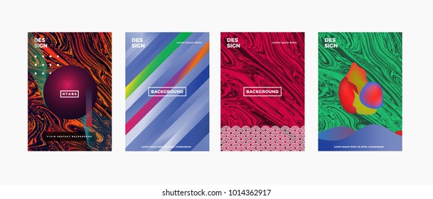 Background Fluid Set, Graphic and Web Design