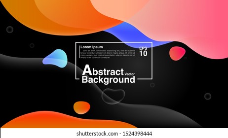 Background From Fluid Shapes Composition Concept. Lava Lamp Modern Background Abstract. Vector EPS 10