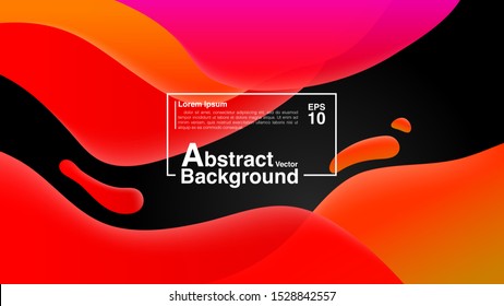 Background From Fluid Shapes Composition Concept. Lava Lamp Modern Background Abstract. Vector EPS 10