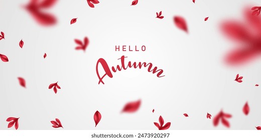 background of fluttering leaves Background for autumn Vector illustration