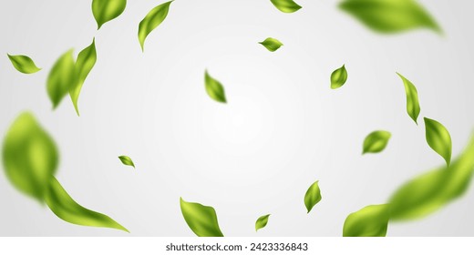 background of fluttering leaves Vector illustration