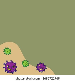 background for flyer with virus illustration
