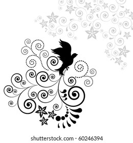 Antecedentes con un pájaro volador.