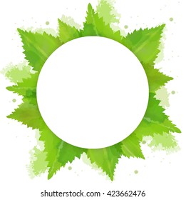 Background from flying green leaves