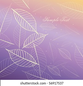 background with flying leafs
