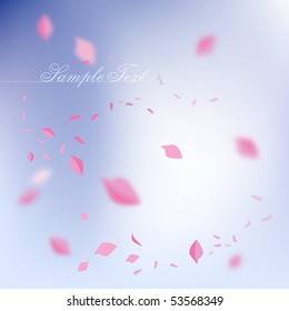 Background With Flying Leaves Sakura