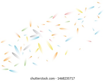 Background flying multi-colored particles. Design element. Vector illustration.