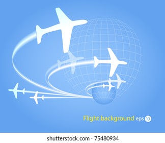 Background of flying planes