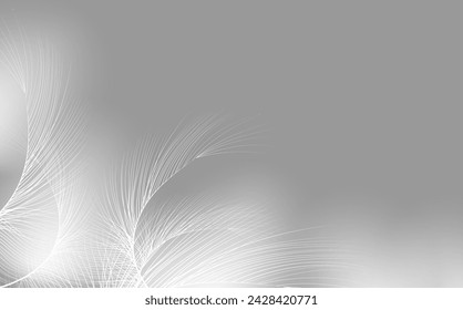  Background of flying realistic vector  goose or swan white feathers.Ecological feather filler for pillows, blankets or jackets.Vector concept design.