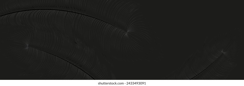 Background of flying realistic vector  goose or swan black feathers.Ecological feather filler for pillows, blankets or jackets.Vector concept design.
