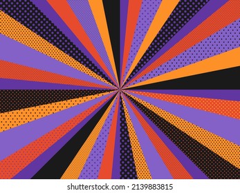 background with focusing line and polka dots for Halloween