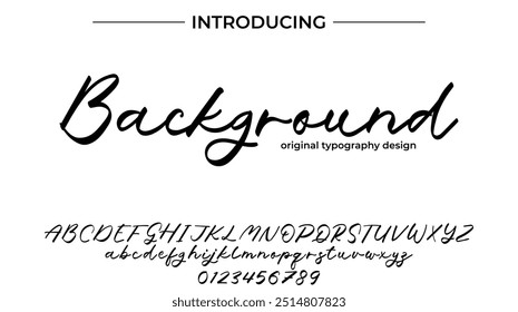 Background Font Stylish brush painted an uppercase vector letters, alphabet, typeface