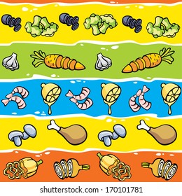 background with food - seamless background