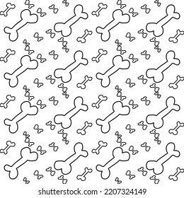 Background footage wallpaper and seamless artwork illustration texture of vector graphic drawing Bone line design isolated flat trendy black white graphic designs  beautiful pattern colorful fabric