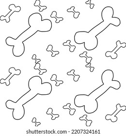 Background footage wallpaper and seamless artwork illustration texture of vector graphic drawing Bone line design isolated flat trendy black white graphic designs  beautiful pattern colorful fabric