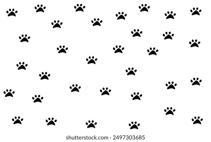 background with footprints of cat llamas on a light background