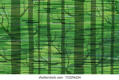 Background forest mosaic